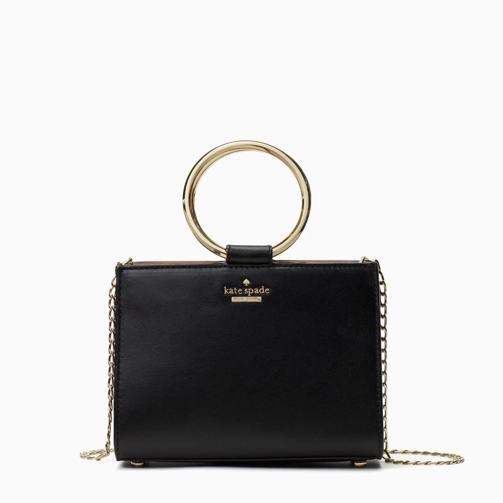 KATE SPADE Black Leather Mini Sam Bag w/ Round Handles & Detachable Chain Strap - Picture 14 of 14